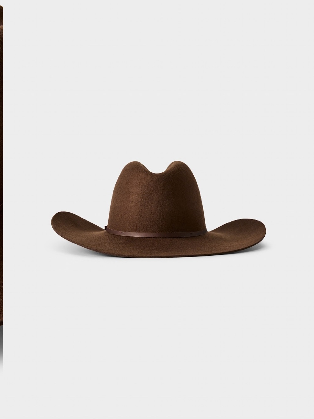 Aritzia Juneshine 100% Wool Cowboy Hat - Cocoa Bean NWT